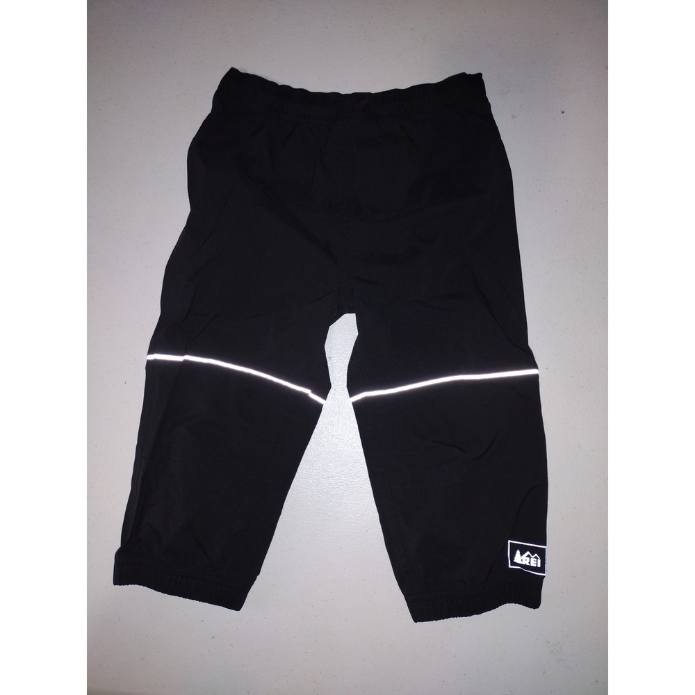 REI Toddler 2T Black Nylon Reflective Stripe Outdoor Active Pants